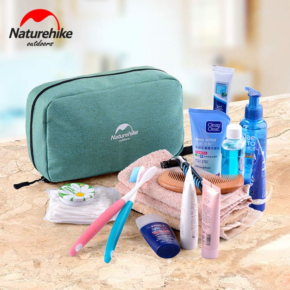 NATUREHIKE Toiletry Bag Travel Bag with Hanging Hook, Water-resistant Makeup Cosmetic Bag Travel Organizer
