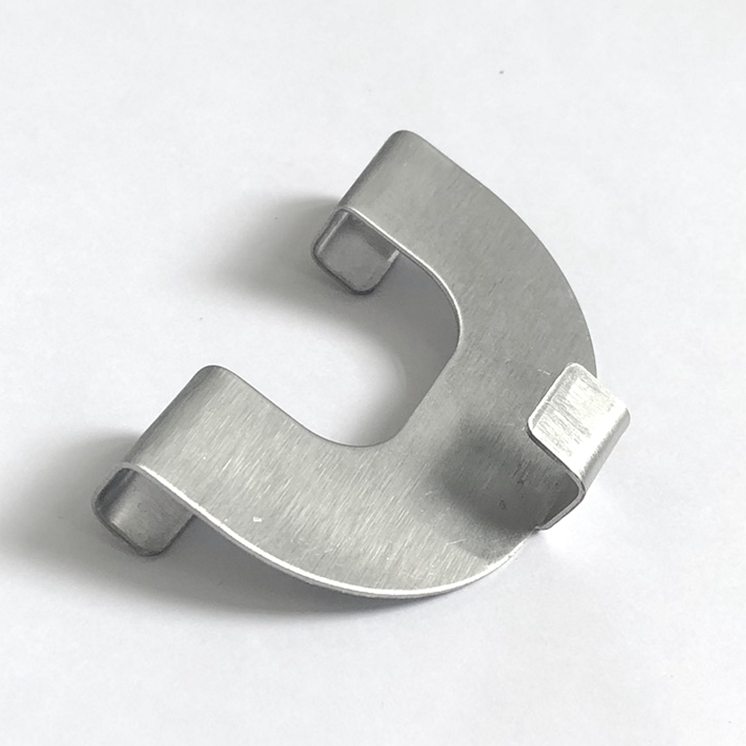 HOME WOHNIDEEN Easy Fix Window Hooks, U-Shape, Colour: Silver, Pack of 2, Depth: 12 mm, Ideal for Aluminium Window Frames