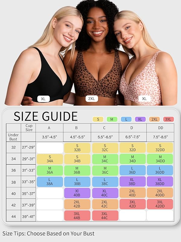 Vishawte Soutien Gorge sans Armature Brassiere Plongeant Femme Jelly Bra — photo 6 sur 6