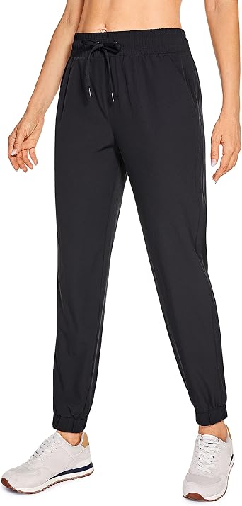 Amazon.com: CRZ YOGA - Pantalones ligeros para mujer con bolsillos con  cordón elástico y cintura elástica: Clothing