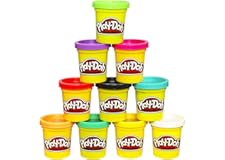 Play-Doh Modeling Compound 10-Pack Case of Assorted Colors, Non-Toxic 2 oz. Cans, Halloween Toys & Party Favors, Preschool To