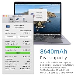 MYIYAE A1417 Battery Replacement for MacBook Pro 15