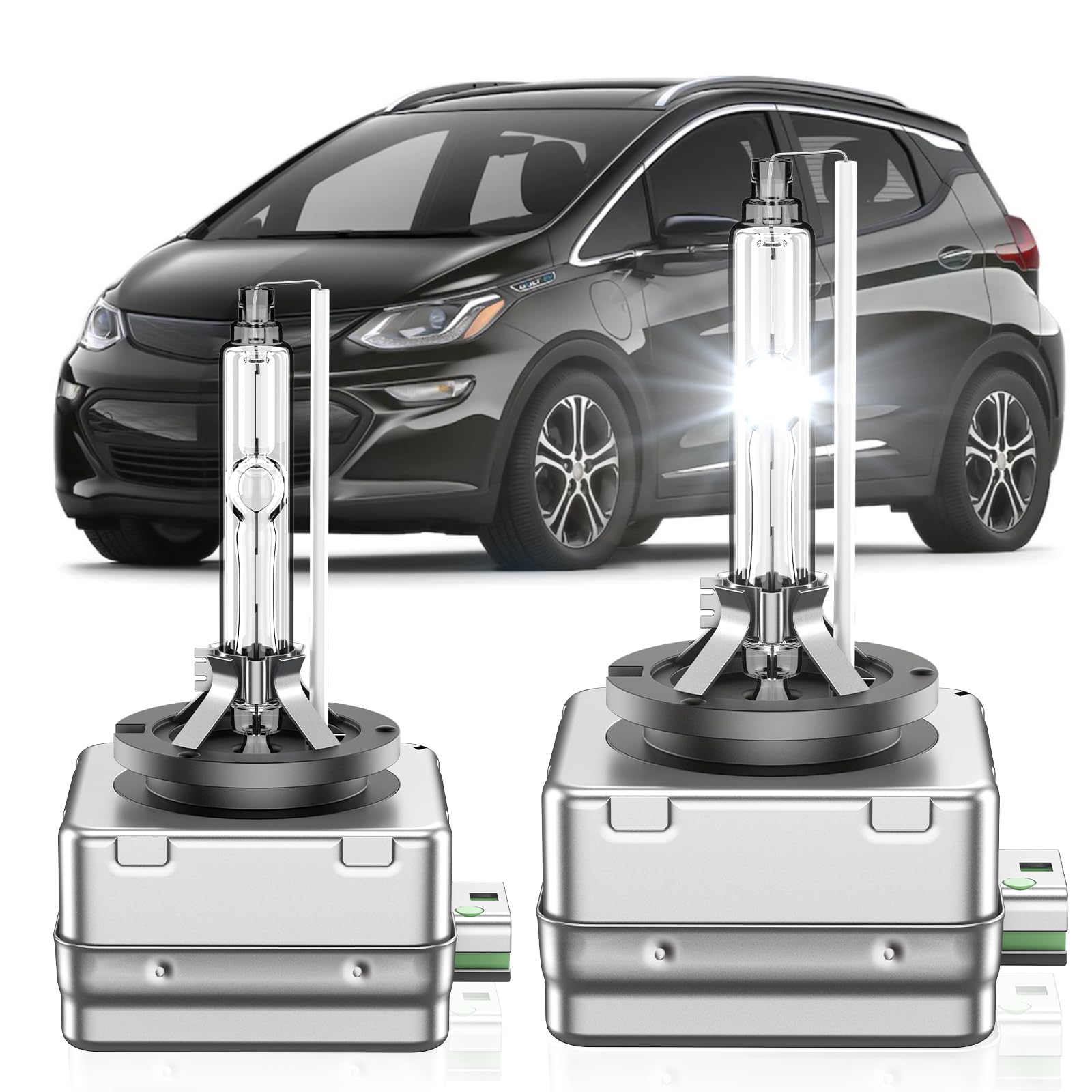 Photo 1 of **FACTORY SEALED** SENROBO Fit for Chevrolet 2017-2021 Bolt EV 2018-2022 Chevy Traverse Blazer 2015-2020 Tahoe Suburban HD SSV PPV LS LT D3S HID Xenon Headlight Bulbs, High Low Beam Bulb, 6000K Cool White, Pack of 2