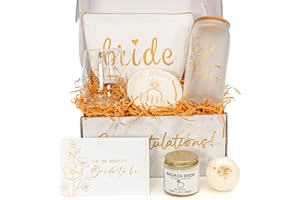 PUGEZ Bride To Be Gifts Box, Bridal Shower Bachelorette, Engagement Wedding Gift For Women, Her, Fiancee, Future Mrs, Newly Just Engaged Basket Ideas for Bachelor Party