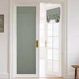 PONY DANCE Portable Door Curtain for French Door Sage Green 30x80 in view 7