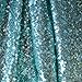 New! 1 Yard Full Embroider Shiny Sequin Pine Aqua Blue Fabric Material 
