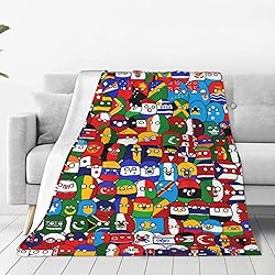 Countryball Polandball World Map Flannel Fleece