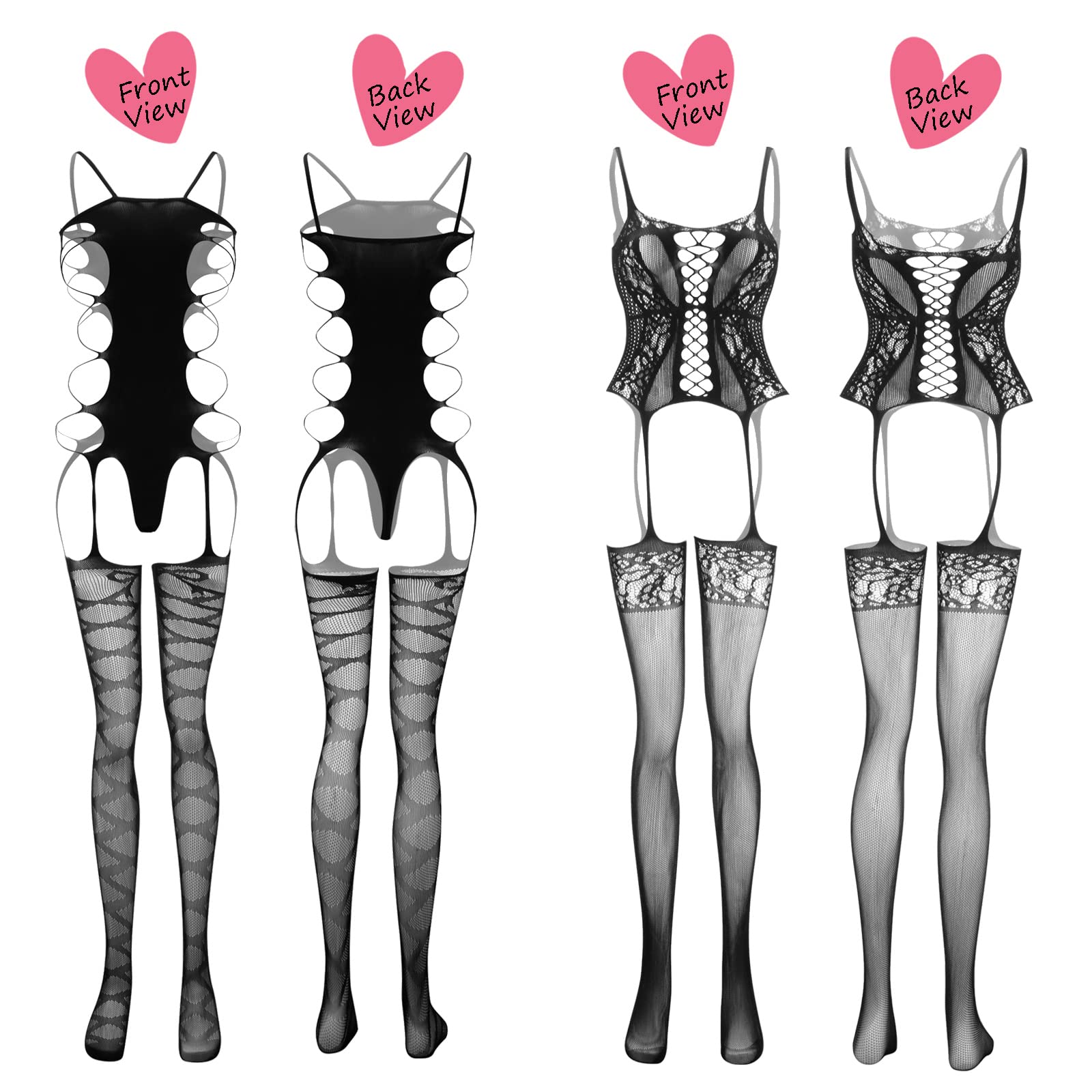 Women’s Lingerie BabyDoll Fishnet Bodysuit Sexy Nightwear(12 Pack)