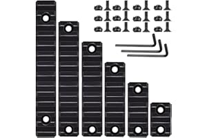 WIPBOTEN WIP Aluminum Single Picatinny Weaver Rail Mount Accessories Set fit 3 5 7 9 11 13 Slots Mlok with T-Nuts Screws Allen Wrenches Aircraft Aluminum Alloy