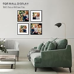 KINLINK 12x12 Picture Frames Black, Square Photo