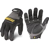 Ironclad Heavy Utility Work Gloves HUG, High Abrasion Resistance, Performance Fit, Durable, Machine Washable, (1 Pair), SMALL Black &amp; Grey