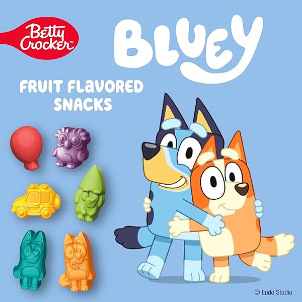 BLUEY FRUIT FLAVORED SNACKS, EASTER BASKET STUFFERS, TREAT POUCHES, GLUTEN FREE SNACK, VALUE PACK, 22 CT, 17.6 OZ