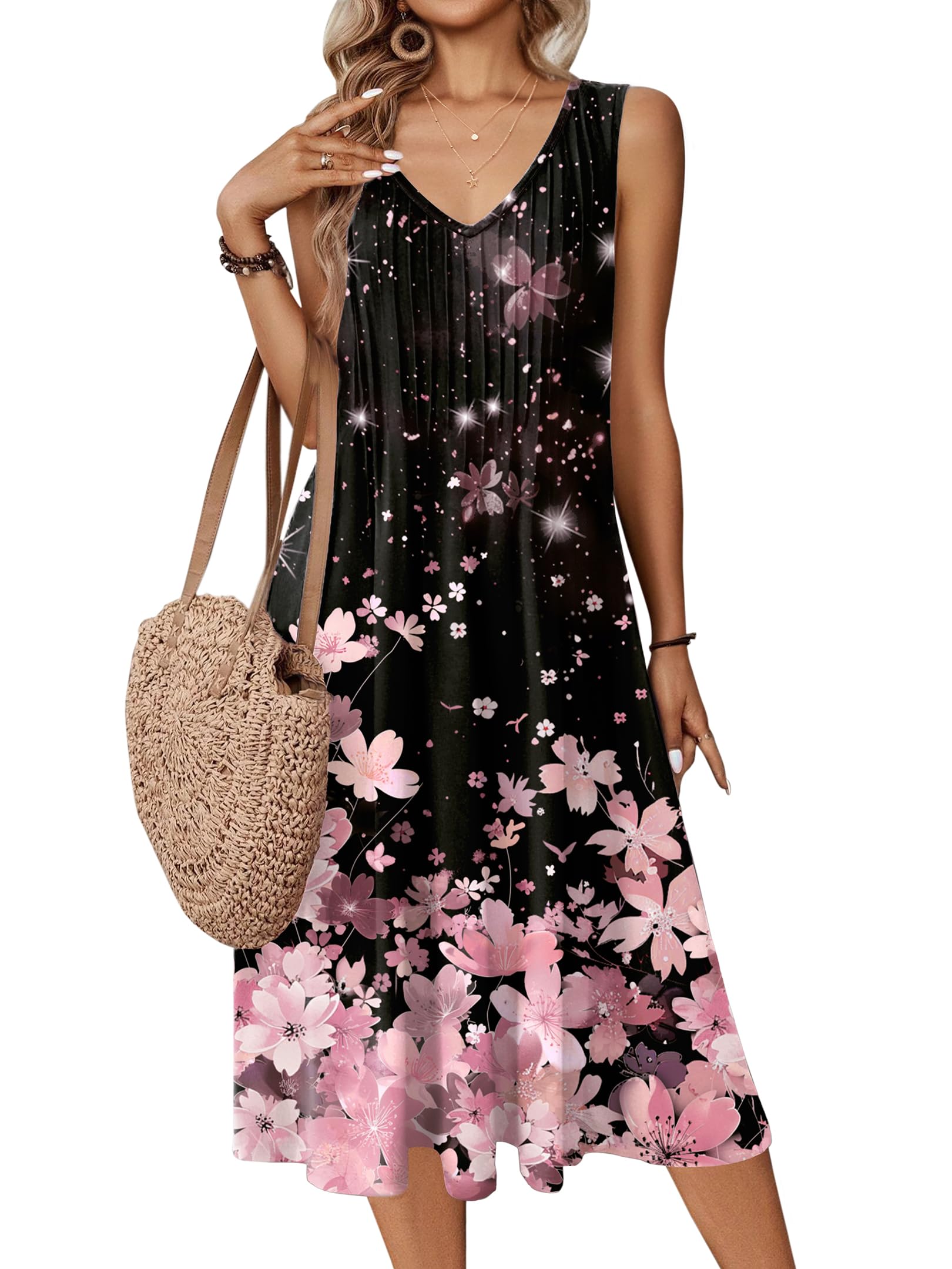 Zeagoo Women Summer Dress Sleeveless 2025 A Line
