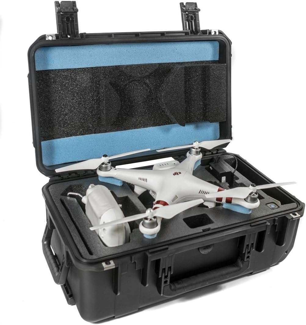 CasePro Elite DJI Phantom 3 Drone Carry-On Hard Case, Black