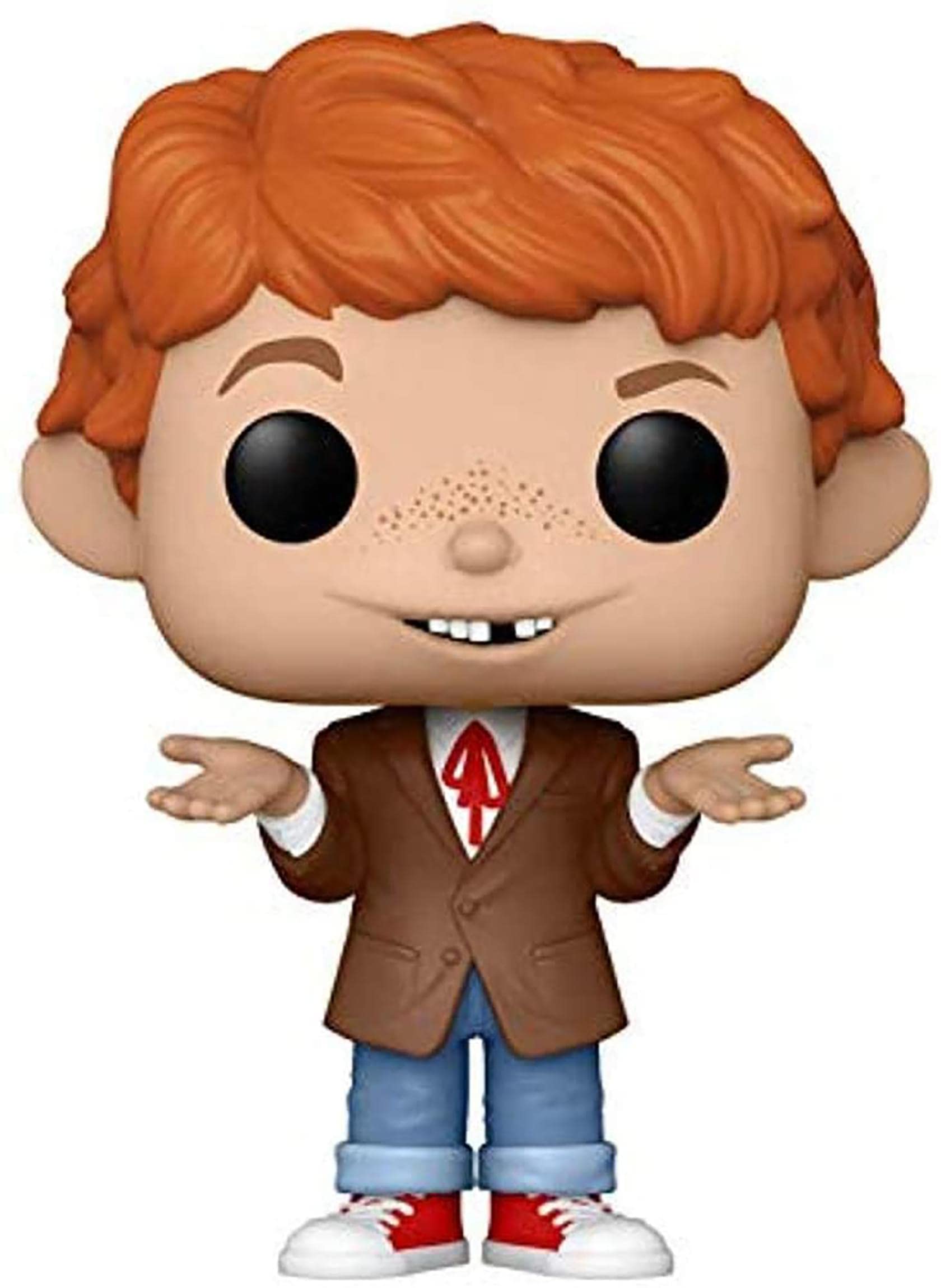 Funko POP TV: MAD TV- Alfred E. Neuman. CHASE!! This POP! figure comes with a 1 in 6 chance of receiving the special addition alternative RARE chase version, Multicolor, Standard, (52004)