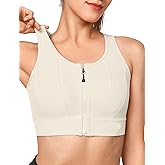 Yvette Front Closure Sports Bras for Women High Support Large Bust Supportive Sports Bra High Impact for Running