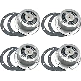 343-4370 Aluminum 4009 PSI Tire Inflation Oil Hub Caps for Steer Axle | 4 Pieces Premium 6-Hole, With Gasket for Steer &amp; Trailer Axle 5.5" Bolt Circle Replaces S/temco 3434370 M/eritor 31426-00