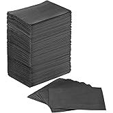 JMU 125 Pack Dental Bibs, Black Dental Bibs Disposable 2-Ply Paper 1-Ply Film, 13" x 18" Tattoo Bibs