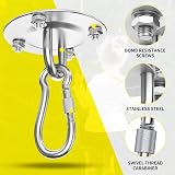 Morzejar 304 Stainless Steel Swing Hook 360° Rotating Heavy Duty Ceiling Hooks view 5