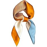 MEISEE 100% Pure Mulberry Silk Scarf 26" Square Scarf Neckerchief Headscarf Breathable Lightweight for Women Gift Packed