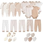 ZAVBABY Baby Girls Boys Layette Gift Set 23 Piece Newborn Bodysuits Clothes Unisex Outfit 0-12M