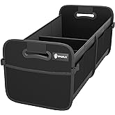 Sposuit Trunk Organizer for Car - 70L Collapsible Car Storage with 11 Pockets & Reinforced Handles, SUV Trunk Organizers for Grocery Cargo(Black)