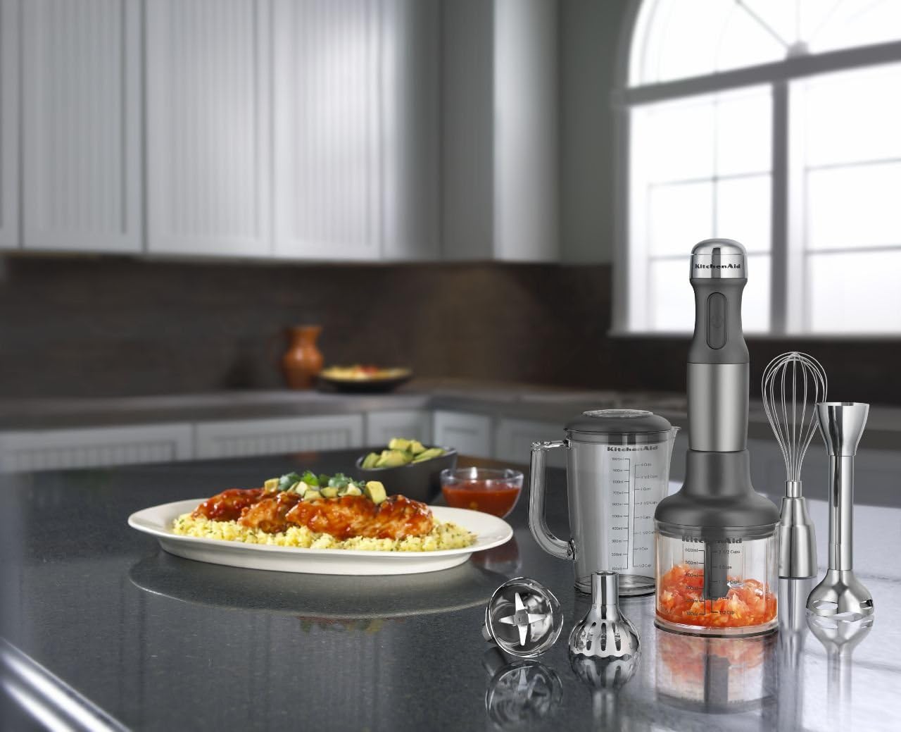 KitchenAid KHB2561CU 5-Speed Hand Blender - Contour Silver: Electric Hand Blenders: Kitchen & Dining