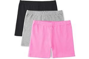 BOOPH Girls Bike Shorts Cartwheel Dance Shorts for Kids Under Dress 3 Pack