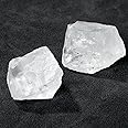 Apengshi Clear Quartz Raw Crystals 2PCS Natural Rough Rocks Healing Crystal and Stones DIY Raw Stones Meditation Fountain Garden Home Decor