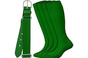 ROLVNHTV Baseball Socks and Belt boy Combo Set Softball Belts with Softball Sock Elastic Waist Belt