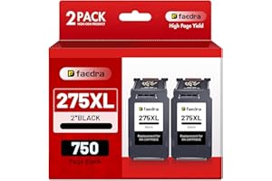 Faedra 275XL Black Ink Cartridges for Canon PG-275XL Ink Cartridges 275 XL PG275XL PG 275 for Pixma TS3720 TR4720 TR4700 TR47
