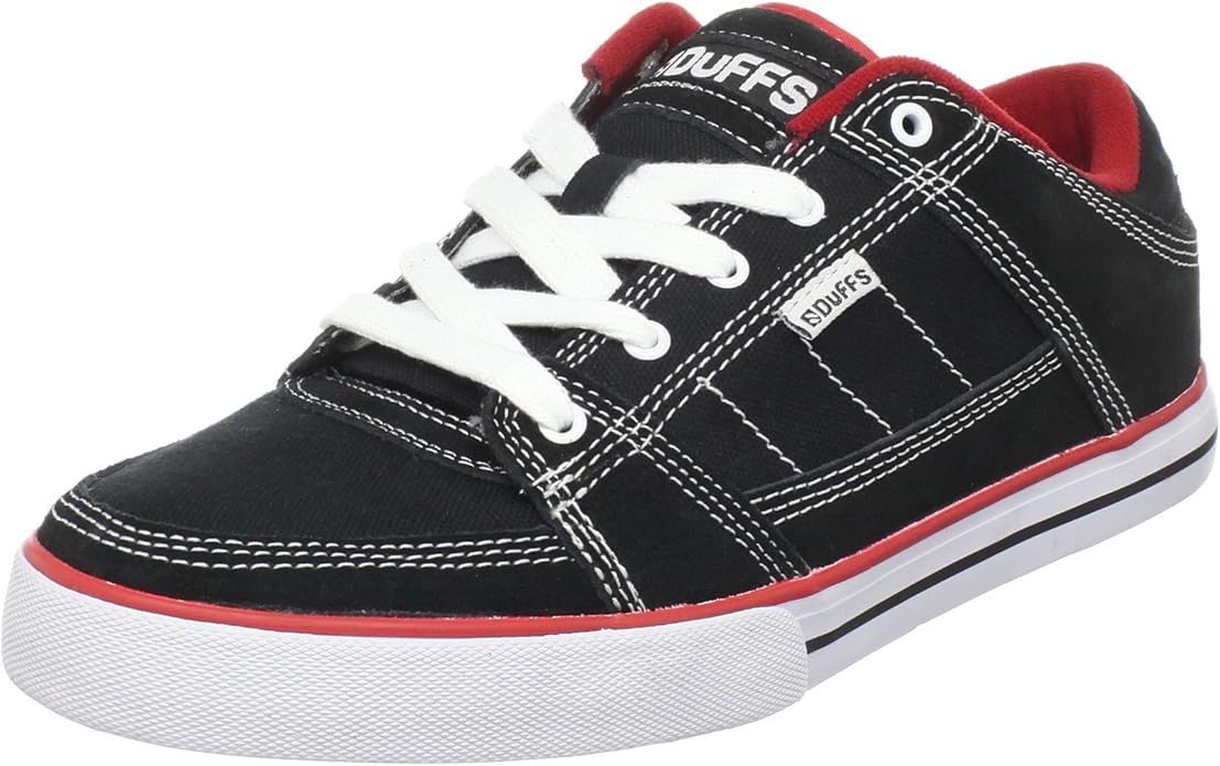 DuFFS Men's Slice Skate Shoe, Black/White, 7 M US