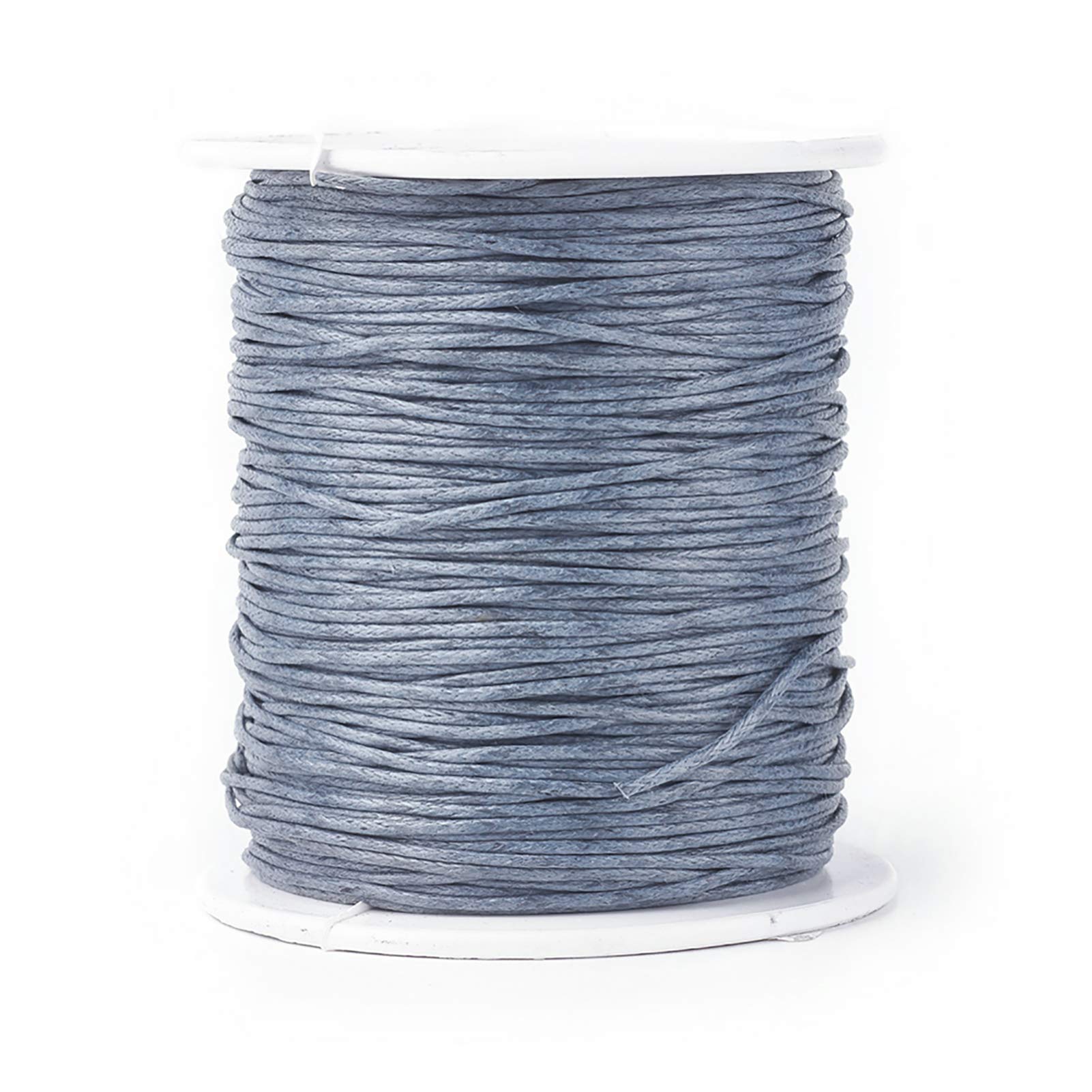 UR URLIFEHALL 100 Yards/90m x 1mm Gray Waxed Cotton Cord Macrame Waxed Beading Thread String for Jewellery Making Leather Craft DIY