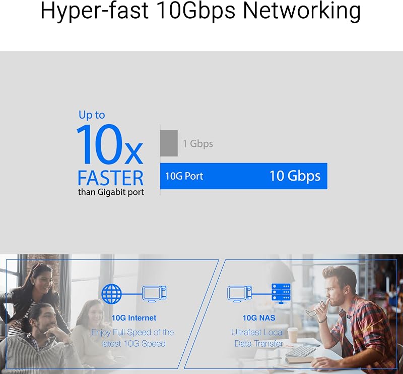 XG-C100C, Adaptador de Red PCIe 10GBase-T Compatible con Versiones anteriores con estándares de 5/2,5/1G y 100 Mbps, un Puerto RJ45 y QoS Integrado, Color Rojo/Plata, PCle 10 Gigabit