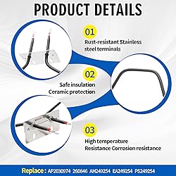 WB44K5018 Range Oven Bake Element Compatible with