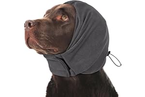 KOESON Dog Calming Hoodie, No Shake Ear Wrap for Dogs Hematoma, Anxiety Relief Dog Head Muffs for Noise Protection, Grooming,