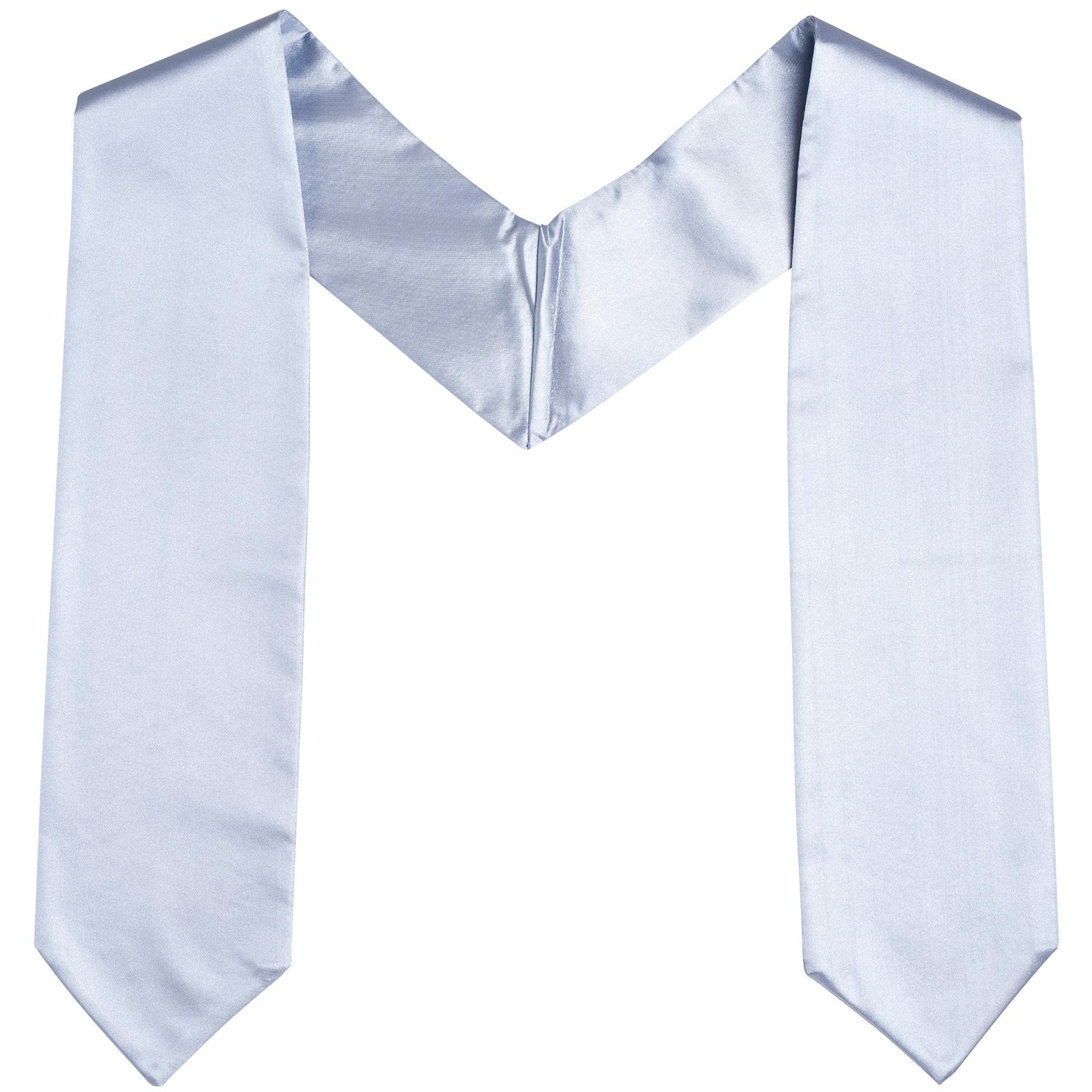 ASHINGTON CEREMONIAL GOWNS Graduation Stoles Silver(Size: One Size)