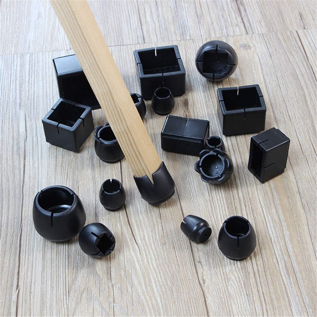 16Pcs Chair Leg Caps with Felt Silicone Floor Protector AntiSlip
