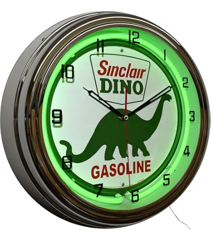 Amazon.com: Platinum Sinclair Dino Gasoline Motor Oil Sign Neon