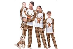 WephuPSho Christmas Family Matching Pajamas, Festive Xmas Jammies Sets for the Whole Family, Holiday Pjs Christmas