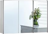 Bath Vida Tiano Triple Mirror Wall Mounted Stainless Steel Bathroom Cabinet view 7