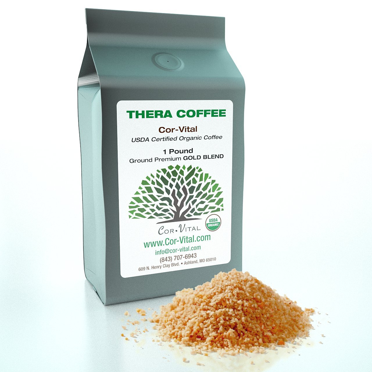 CorVital Coffee Enema Kit with 1 lb Green Organic Coffee