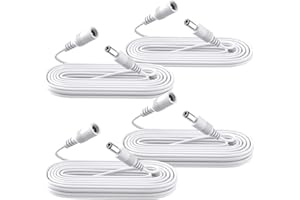 ANLINK 4 Pack 10ft/10ft/6ft/3ft DC Power Extension Cable, 3M/3M/2M/1M DC 12V Power Adapter Extension Cord for CCTV Security C