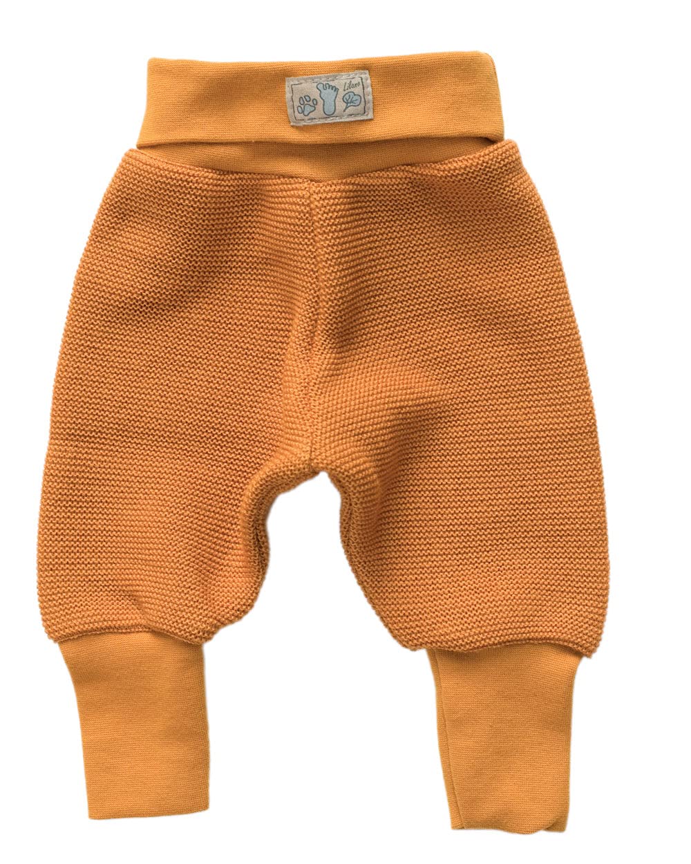 Lilano, Merino knitted trousers with navel waistband, 100% wool (kbT), curry, 62 cm