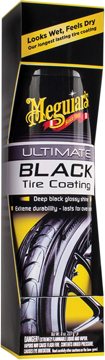 MEGUIAR'S NXT Generation Insane Shine Tire Coating – Aerosol Spray for Insane Gloss – G13115, 15 oz: Automotive