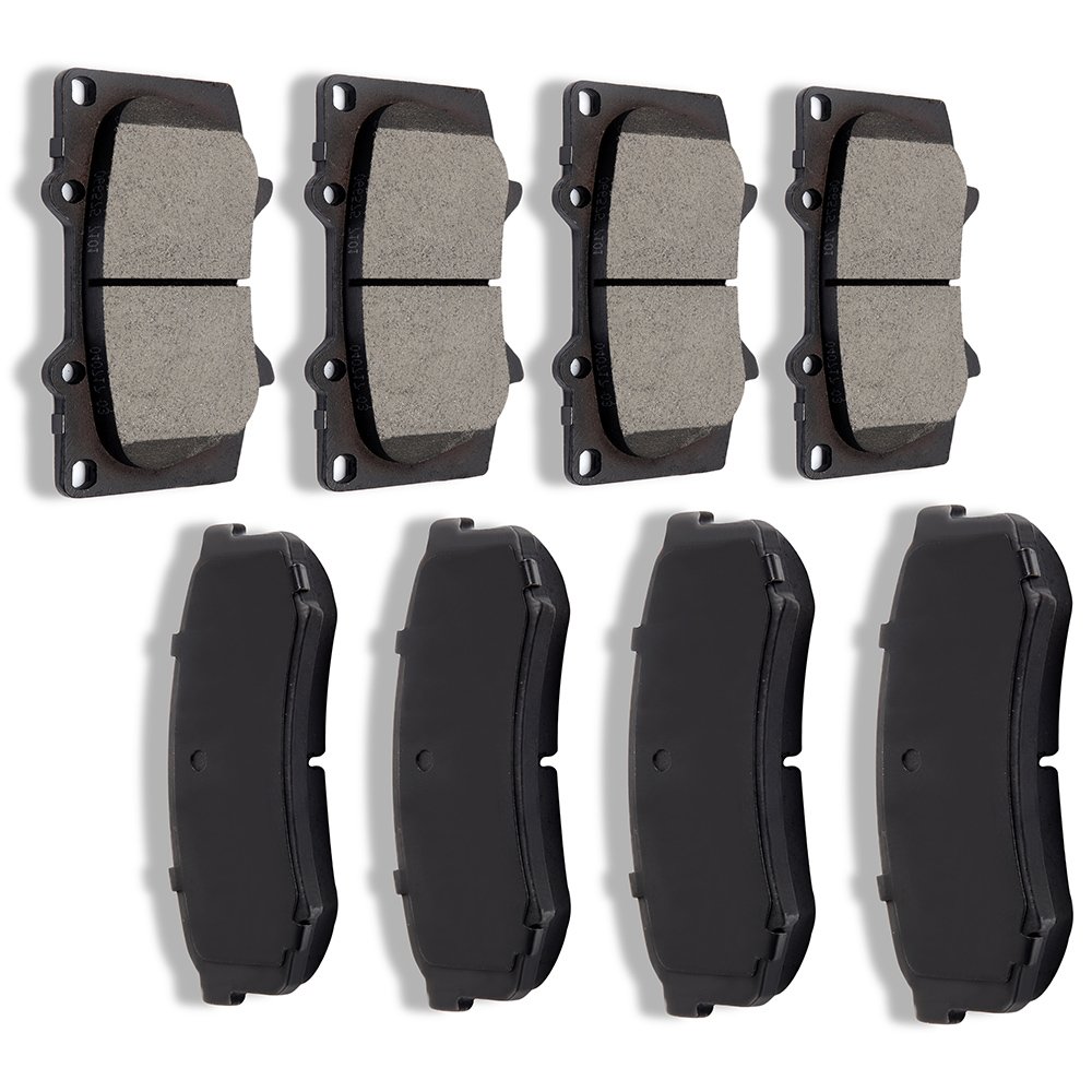 SCITOO Ceramic Discs Brake Pads Kits 8pcs Disc Brakes Pads Set fit 2010