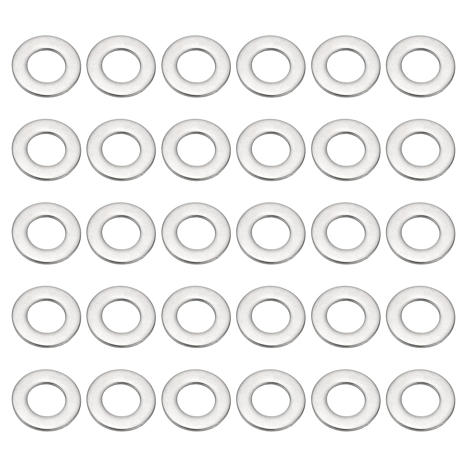 PATIKIL 304 Stainless Steel Flat Washer, 50 Pack 1/3" ID x 5/8" OD x 0.05" Thickness Metal Fender Washers Small Washers for Screws Bolts Assortment