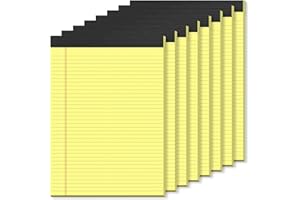 PINJINGPRO 8 Pack Yellow Legal Pads 8.5 x 11 Yellow Notepads 30 Sheets/60 Pages Narrow Ruled, Double-Sided Recycled Paper Writing Pads 8.5 x 11 for Home, School, Office, Students, and Business
