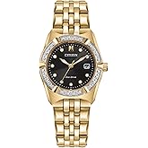 Citizen Ladies Eco-Drive Dress Classic Corso Watch, Diamond-Accented Bezel, 3 Hand, Date