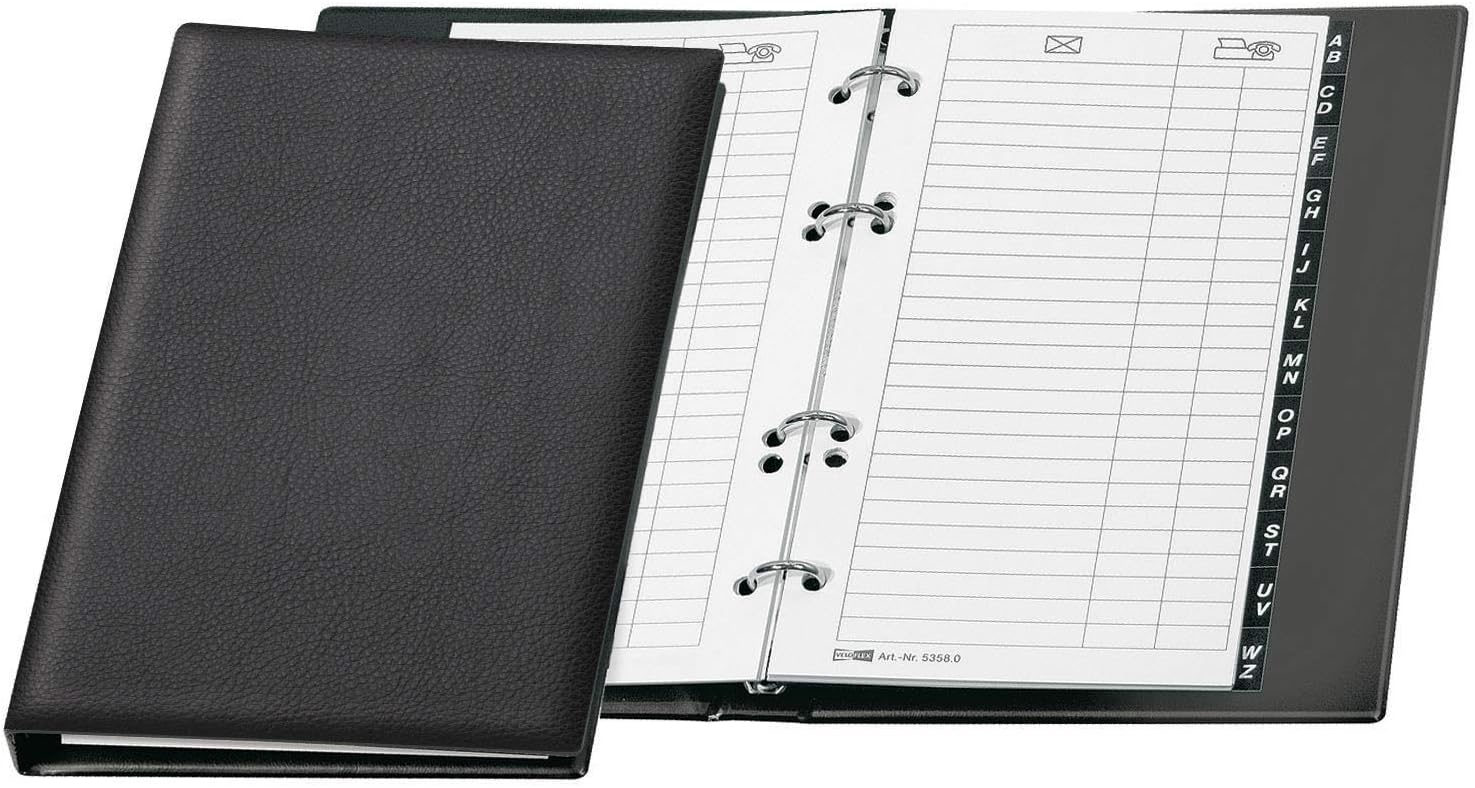 Veloflex 4152590 Telefonringbuch, Adressbuch, 145 x 225 mm, mit ...
